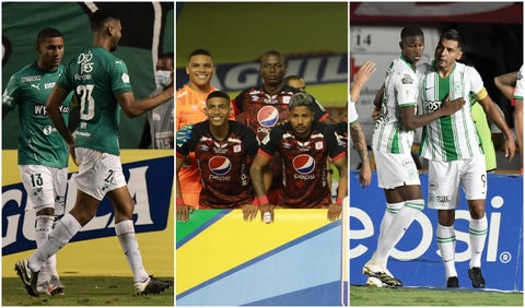 Deportivo Cali, América de Cali y Atlético Nacional