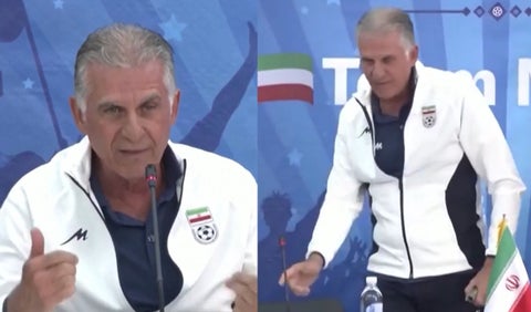 Calos Queiroz se va de rueda de prensa en Irán