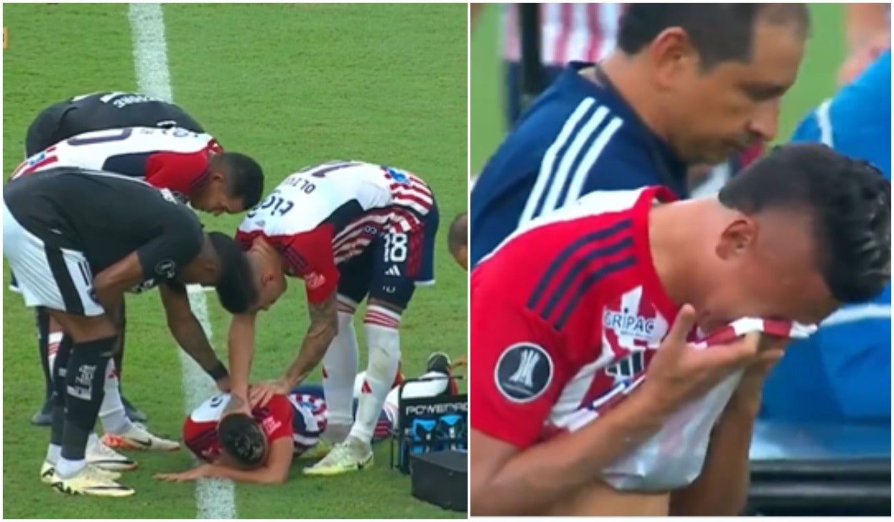 Alerta en Junior: Cantillo sale llorando y confirman la lesión [VIDEO]