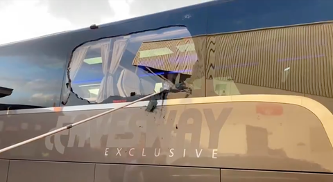 Captura de pantalla bus del Real Madrid; Champions League