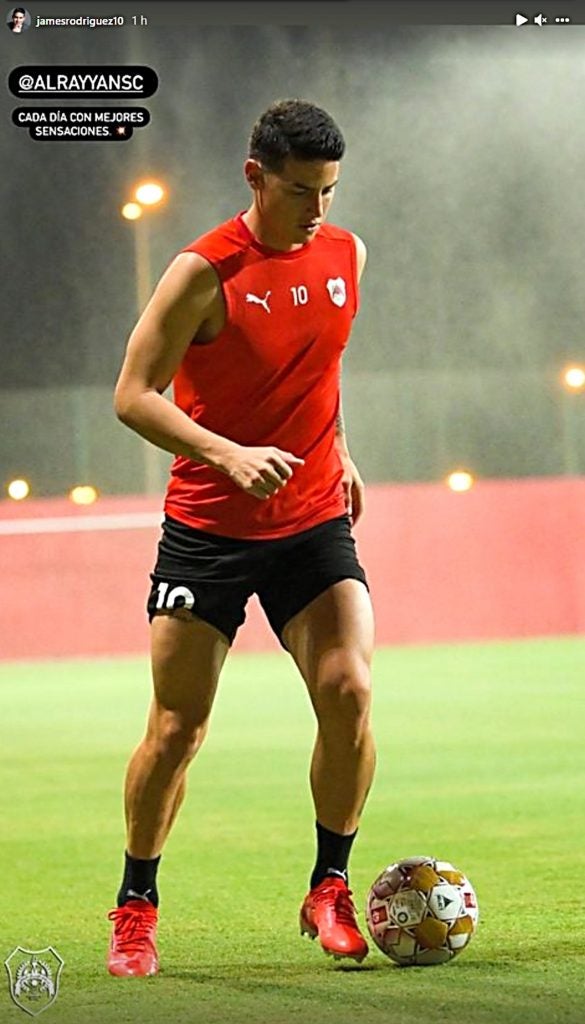 Captura James Rodríguez, Instagram