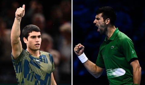 Carlos Alcaraz y Novak Djokovic