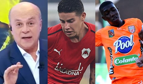 Carlos Antonio Vélez, James Rodríguez y Yaser Asprilla