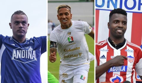 Leonardo Catro, Dayro Moreno y Marco Pérez