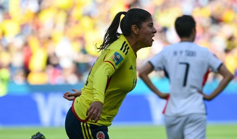 Catalina Usme con la selección Colombia en el Mundial Femenino 2023