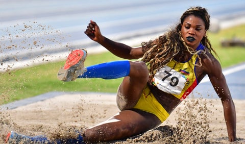 Caterine Ibargüen fue segunda en salto largo en la Liga Diamante