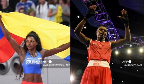 Caterine Ibarguen y Yuberjen Martínez