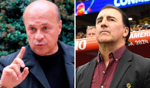 Carlos Antonio Vélez y Néstor Lorenzo, técnico de Colombia