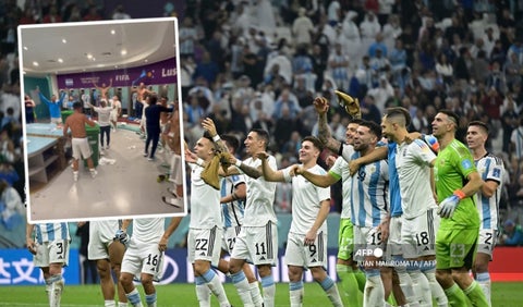 Celebración Argentina vs Croacia