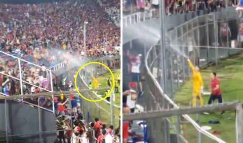 Batalla campal en partido de Cerro Porteño