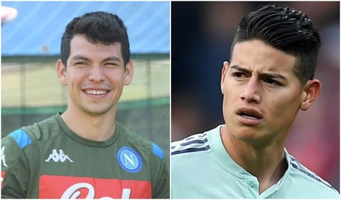 Hirving 'Chucky' Lozano y James Rodríguez