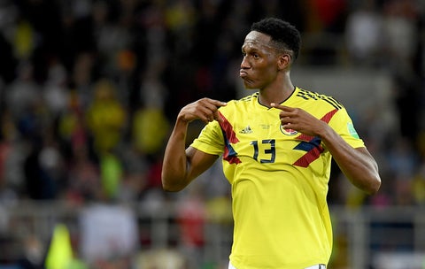 Yerry Mina con la Selección Colombia en Rusia 2018