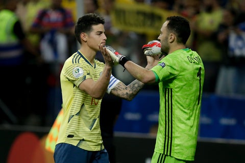 James Rodríguez y David Ospina
