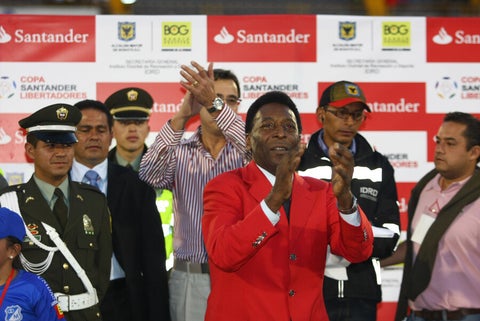 Pelé en su última visita al estadio El Campín