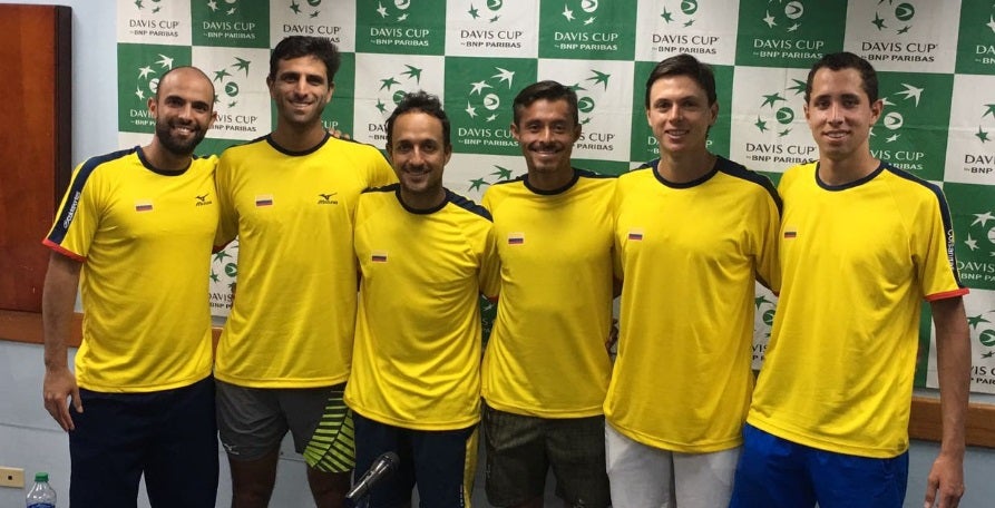 Selección Colombia de Copa Davis que estará en el enfrentamiento ante Suecia