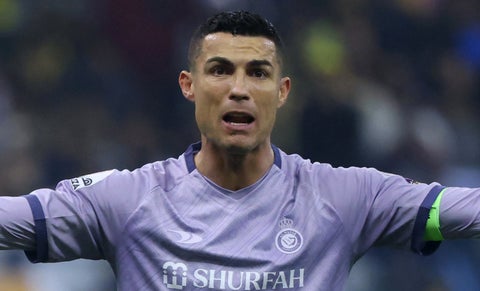 Cristiano Ronaldo en otro partido con Al Nassr