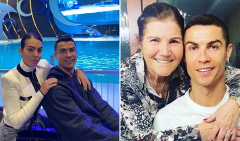 Cristiano Ronaldo y su mamá