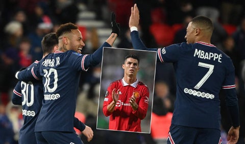 Cristiano Ronaldo jugaría con Messi, Neymar y Mbappé