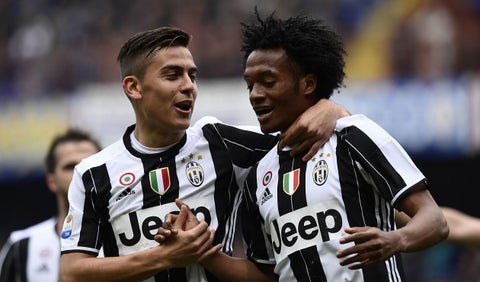Paulo Dybala y Juan Guillermo Cuadrado