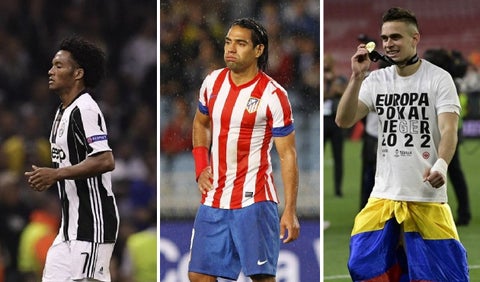 Cuadrado, Falcao y Borré