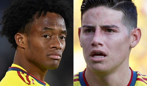 Cuadrado y James Rodríguez, Colombia