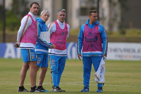 José Pékerman y sus asistentes en la Selección Colombia