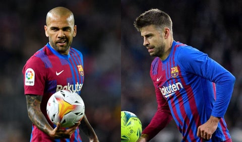 Dani Alves y Gerard Piqué