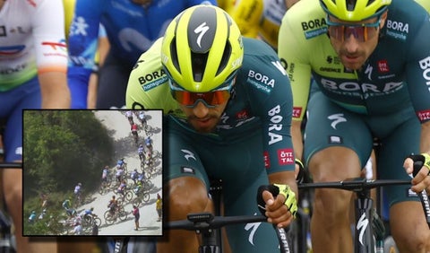 Susto para Colombia: Dani Martínez se cayó en el Giro de Italia VIDEO