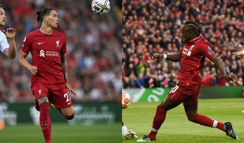 Darwin Núñez y Sadio Mané