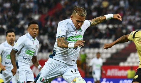 Dayro Moreno en un partido del Once Caldas 2023