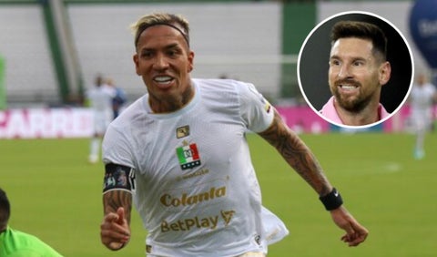 Dayro Moreno y Lionel Messi