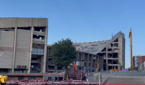 Imágenes de la demolición del Camp Nou