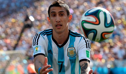 Ángel Di María no pudo jugar la final de Brasil 2014 con Argentina