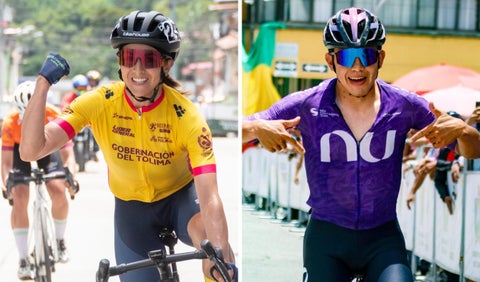 Diana Peñuela y Javier Jamaica, ganadores de la etapa 3 de la Vuelta al Tolima