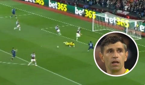 Dibu Martínez regala el primer gol del partido al PSG