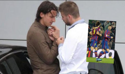 La historia del supuesto beso de Piqué con Zlatan