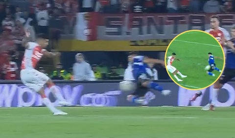 La salvada de Jorge Arias para evitar el gol de Santa Fe