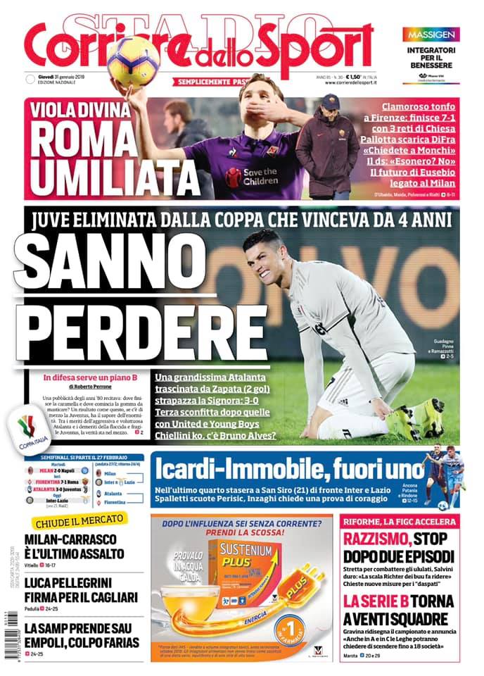 La portada de la Gazzetta dello Sport con Duván Zapata como protagonista