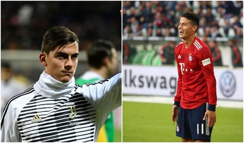 Paulo Dybala y James Rodríguez