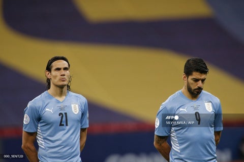 Edison Cavani y Luis Suárez