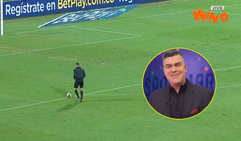 Eduardo Luis narrando gol del árbitro
