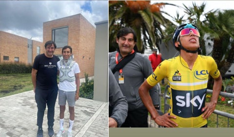 Egan Bernal agradece a su fisioterapeuta