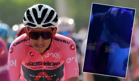 Egan Bernal y captura de pantalla