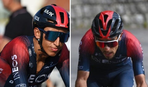 Egan Bernal y Daniel Felipe Martínez