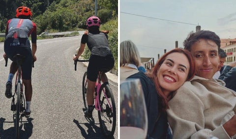 Egan Bernal y Mafe Motas