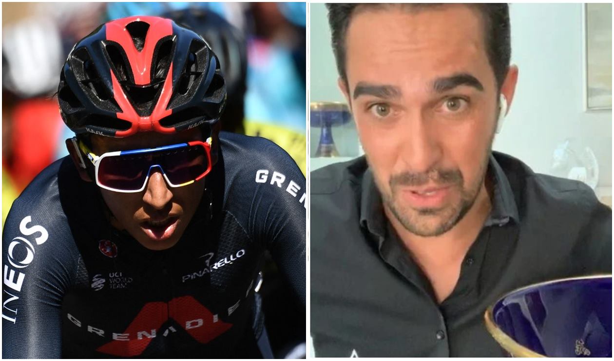 Egan Bernal y Alberto Contador