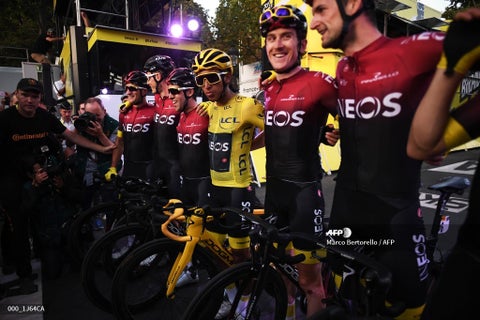 Egan Bernal con Team Ineos en el Tour de Francia