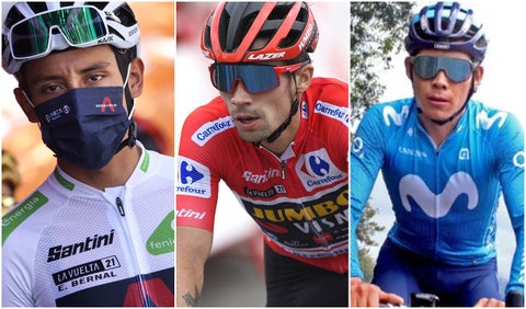 Egan Bernal, Roglic y 'Supermán López