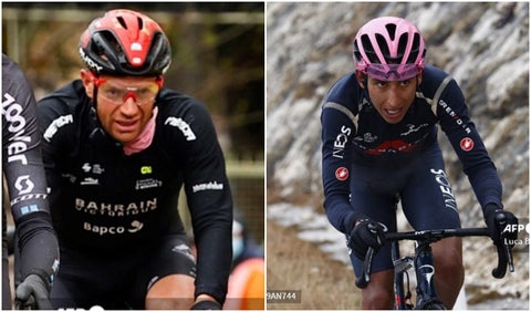 Damiano Caruso y Egan Bernal