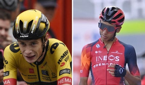 Jonas Vingegaard y Egan Bernal